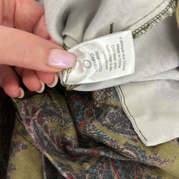 Pam & Gela Paisley Print Long Sleeve Collared Utility Romper Size L - Picture 12 of 15